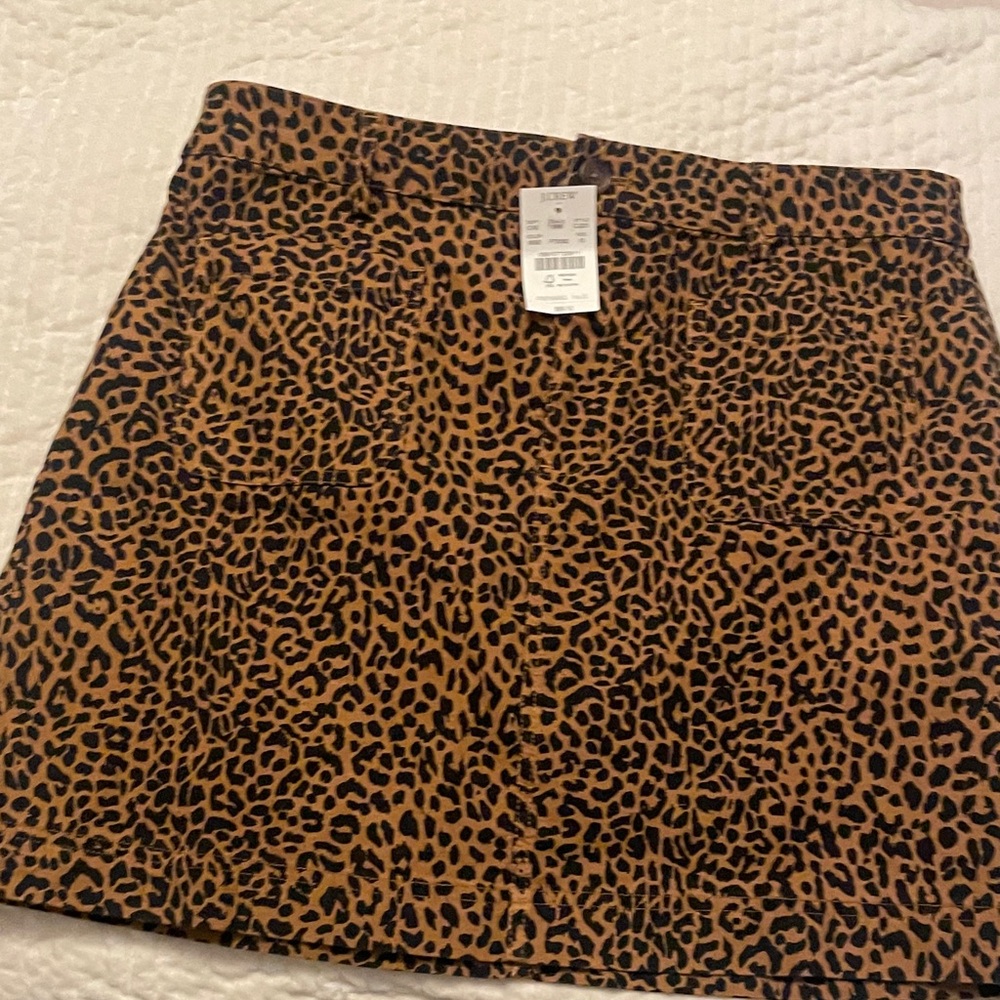 J. Crew Factory Leopard Print Skirt